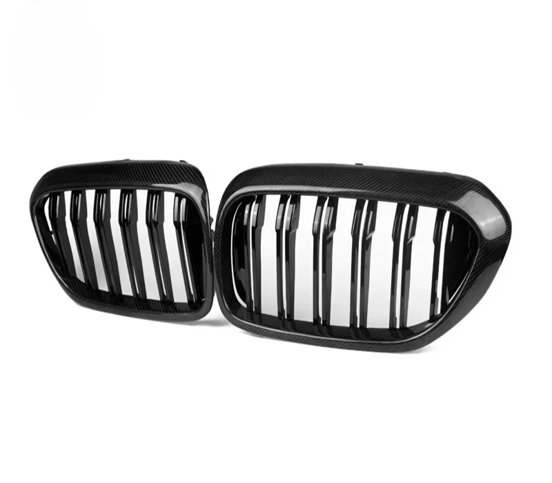 

For F90 M5 G30 G38 Carbon Fiber Front Grille Front Bumper Black Carbon Fiber Grill Radiator Grille