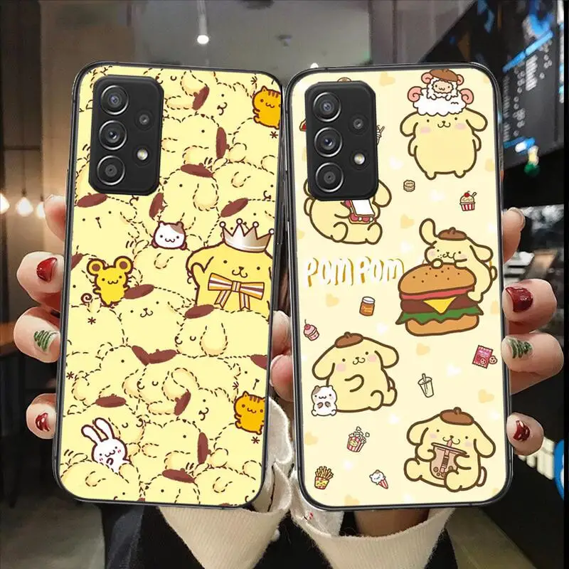 Sanrio Pompompurin Phone Case For Samsung Galaxy A13 A52 A53 A73 A32 A51 A22 A12 A20e A50 A21 A72 A70 S 4G 5G Luxury TPU Cover