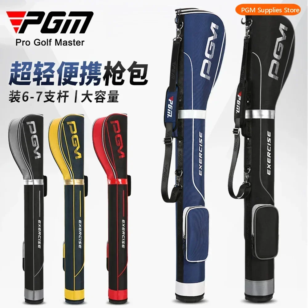 

PGM Golf Bags Ultra-light Stand Gun Bag Women Men Pack Large Capacity Accessory Hold 6-7pcs Clubs Removable Belt