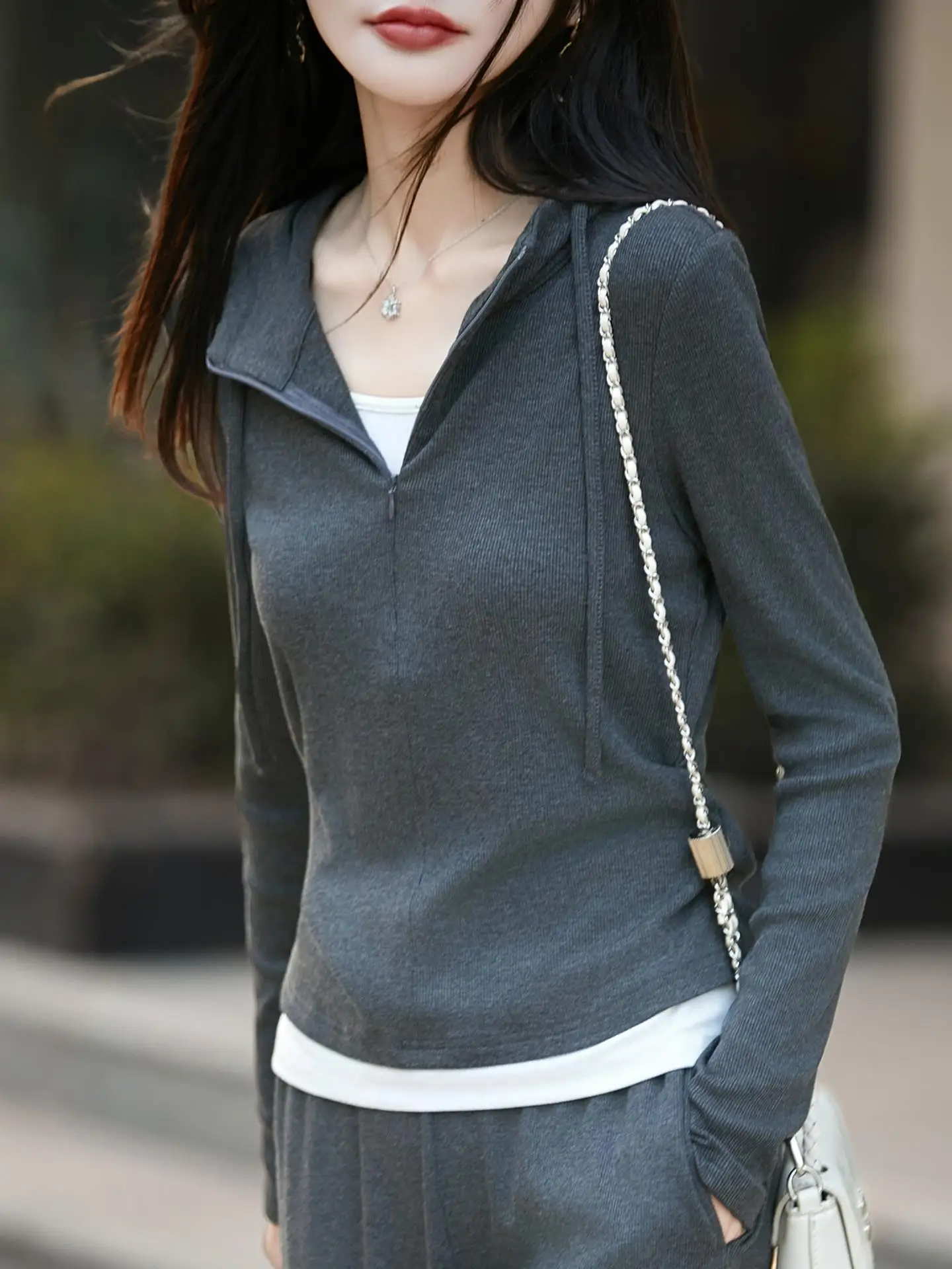 

Autumn Winter Slimming Casual Set Women's Soft Loose Wide Leg Pants Color Block Fake Two-Piece Slim Fit Top Comfortable Sport...