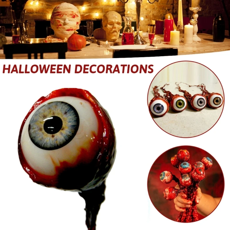 Bloody Eyeballs Halloween Decor Realistic Eyeball Artificial Eyeball Halloween Prank Props Horror Props