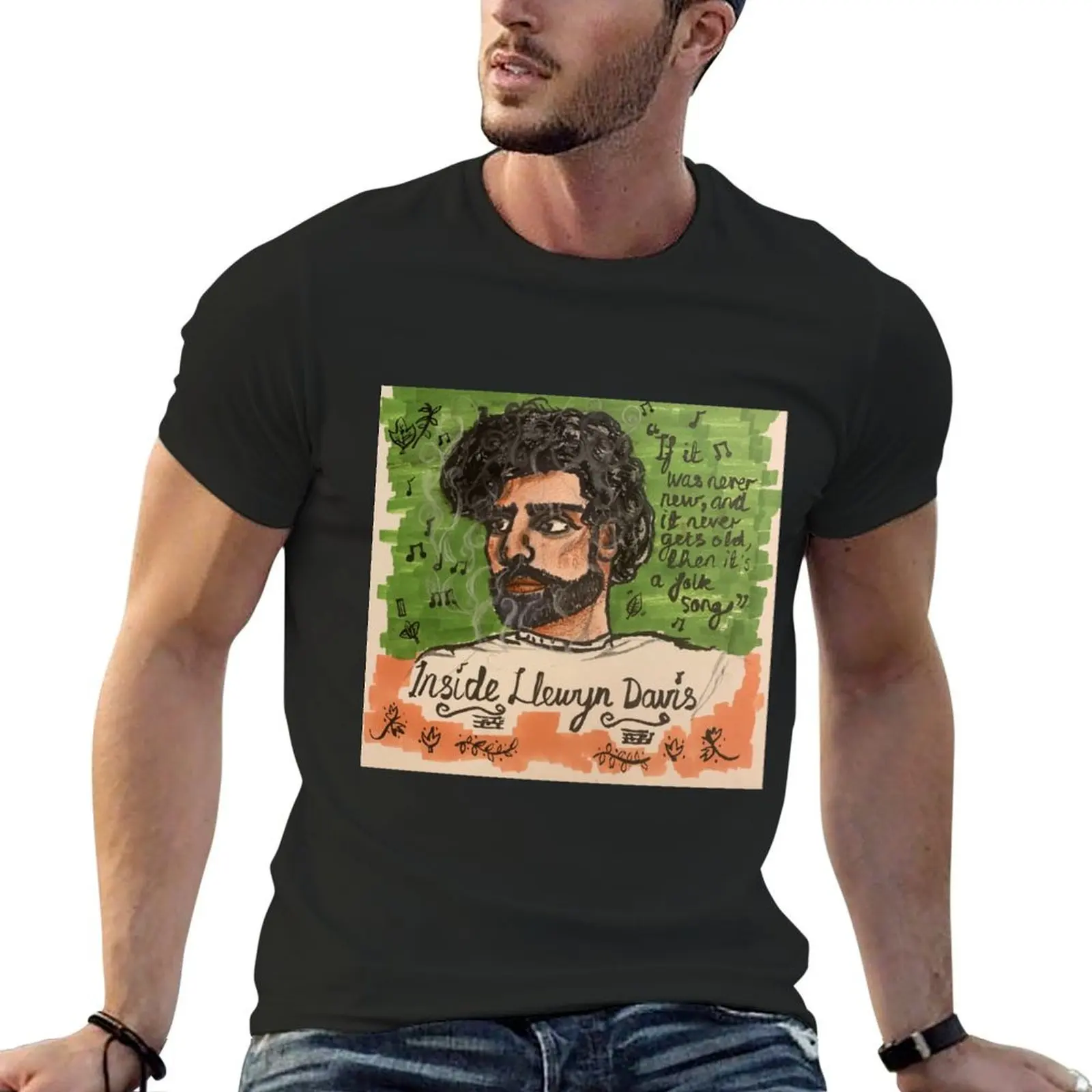 Llewyn Davis T-Shirt customizeds summer top oversized t shirt shirts for men graphic tees