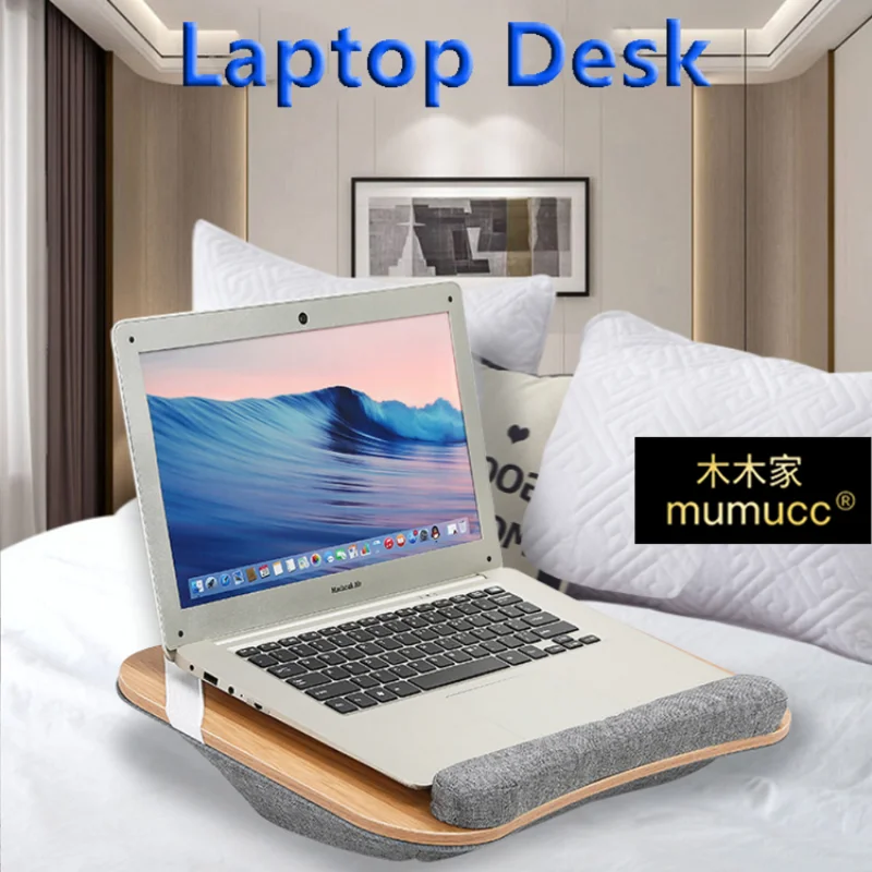 

MUMUCC Portable Laptop Desk Back Cushion Lap Desk Anti-slip Bar Design Soft and Comfortable Foam Particles Small and Portable