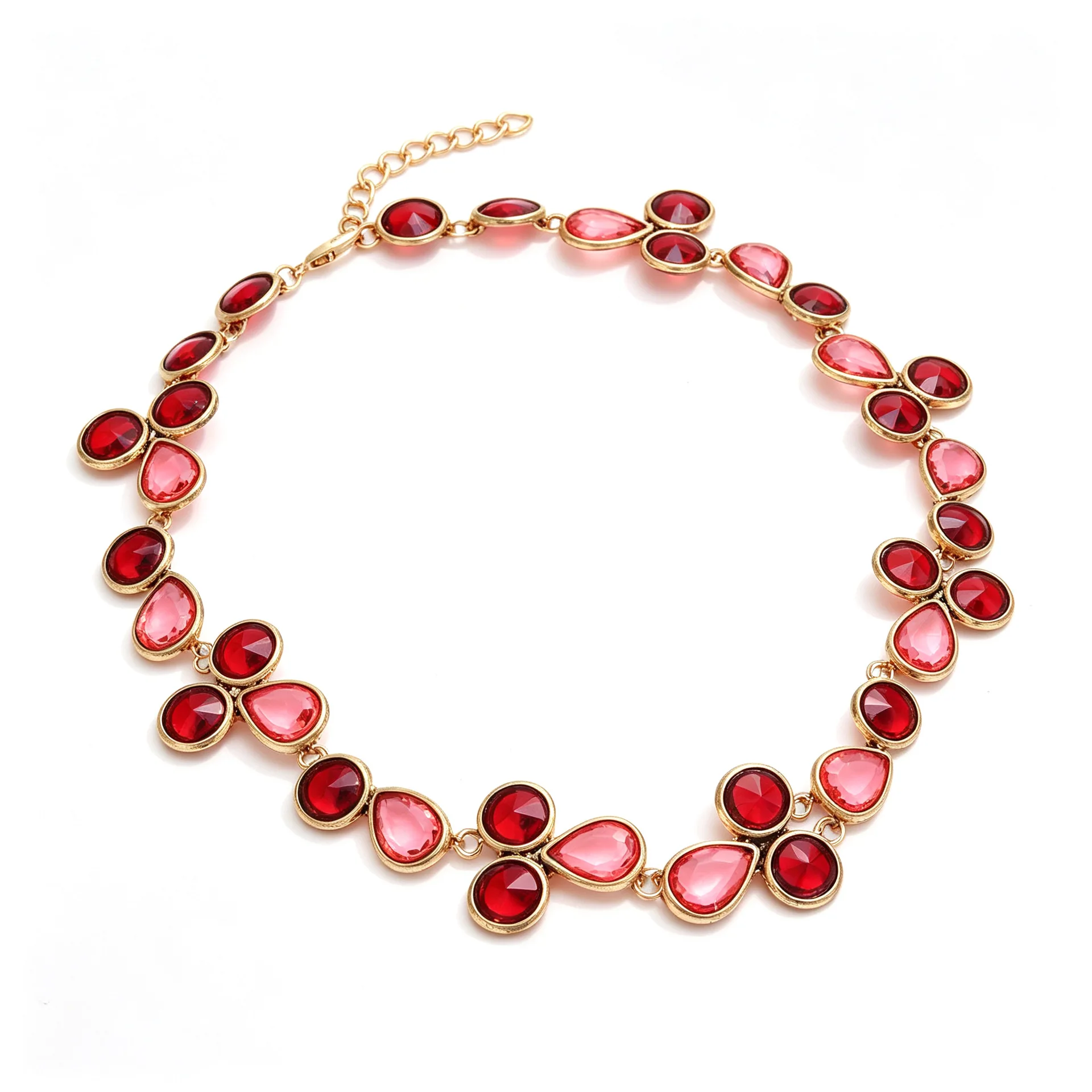 Persönliche, farbenfrohe Tropfenform-Kristall-Strass-Choker-Halskette für Damen, Statement-Schmuck für Bankette und Partys, Halsaccessoires – Detail 7