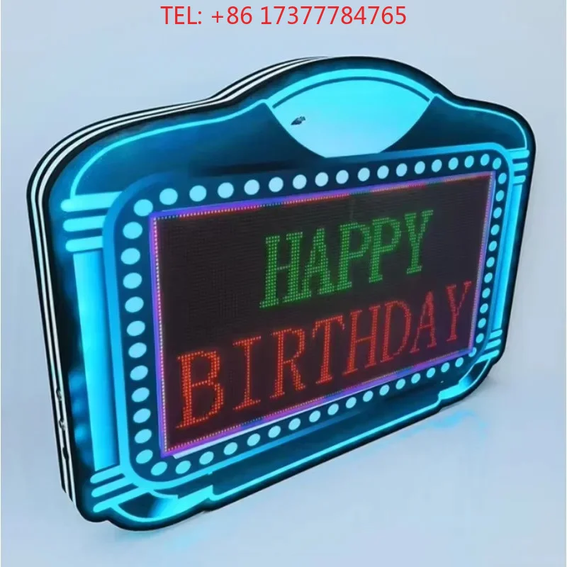 High Quality ized Logo LED Letter Board Marquee Night Club Bottle Presenter with Metal Frame Digital Message n