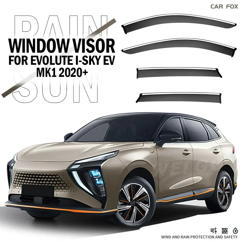 

For Evolute i-Sky EV 2020+ Car Window Visor Awning Shelters Windshield Side Window Rain Guard Shade Auto Accessories Body Kit