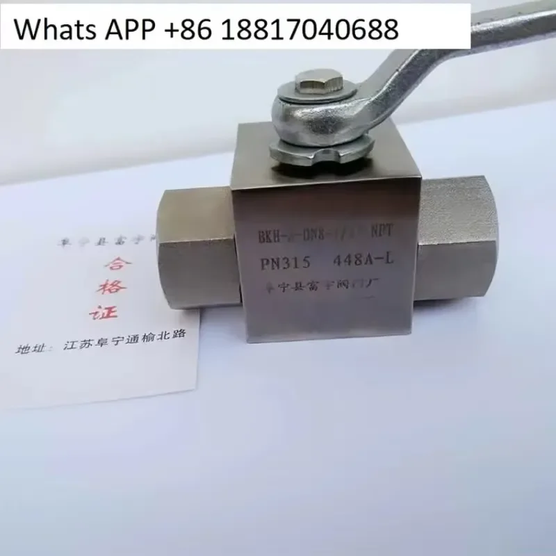 1PC for Fuyu BKH Stainless Steel High Pressure Gas Three Way Ball Valve Internal Thread 1 2 Inch