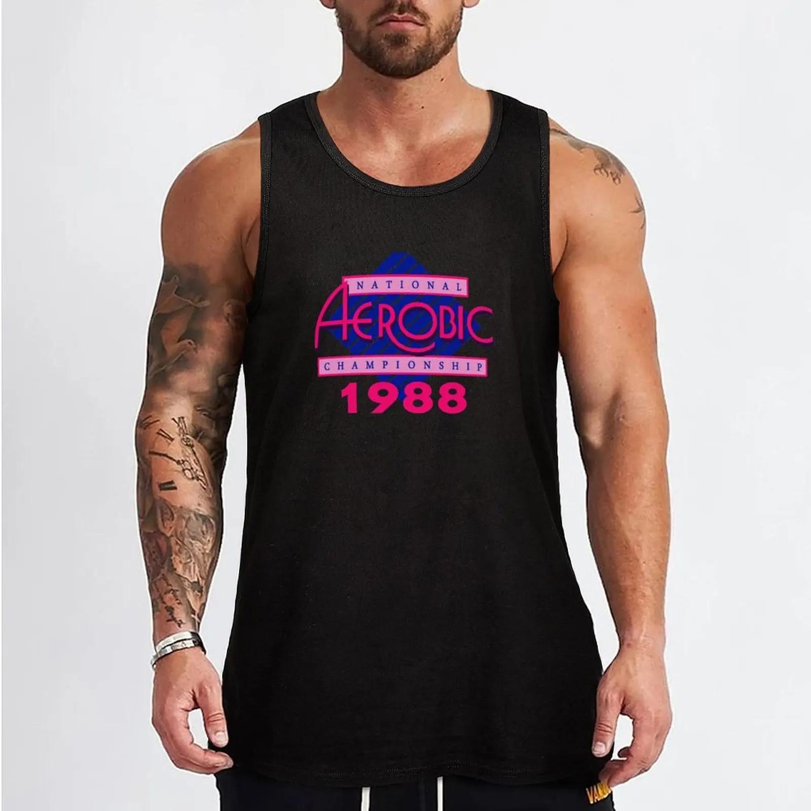 National Aerobic Championship 1988 (Ver. 1) Tank Top muscular man muscle t-shirt gym top