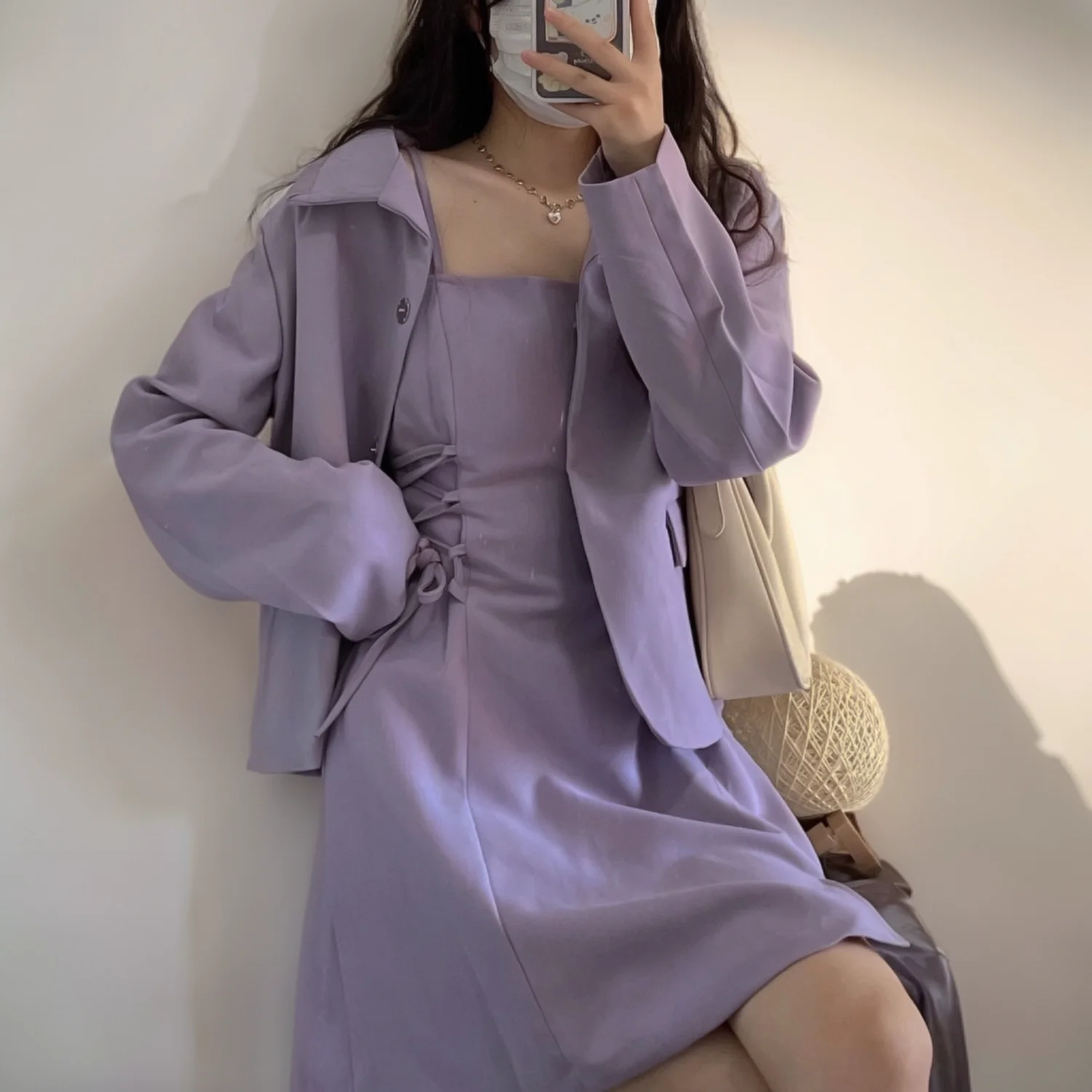 

Женский молодежный блейзер в клетку из качественного льна, элегантный офисный пиджак для миниатюрных женщин, с отложным воротником, приталенный крой, с жемчужными пуговицами, диагональный крой BF