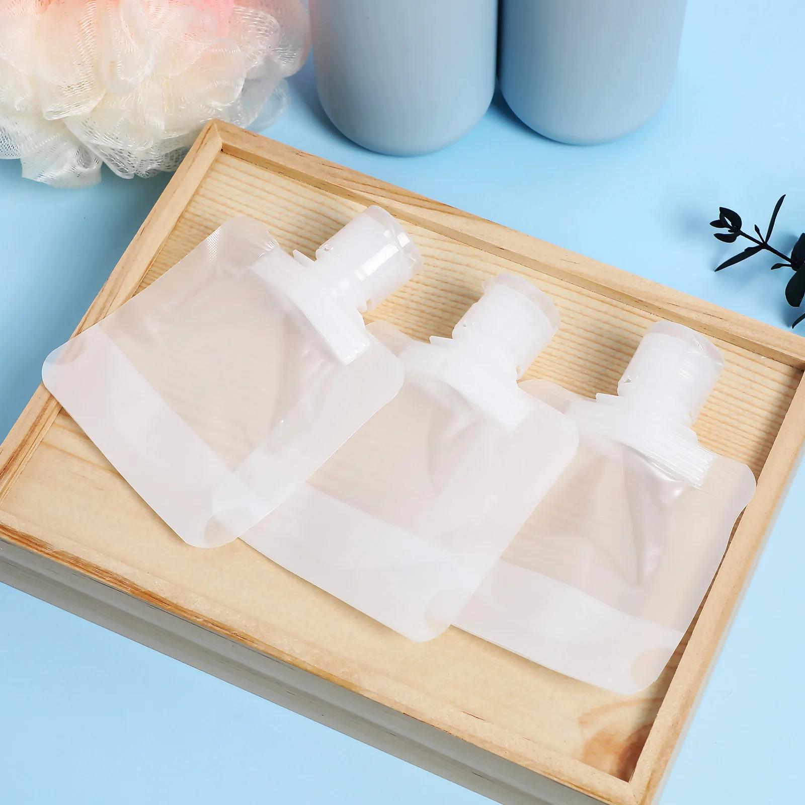 

15 pcs Travel 30ml Reusable Squeeze Bags Toiletries Travel Pouches For Toiletries Packing Leak Proof Portable