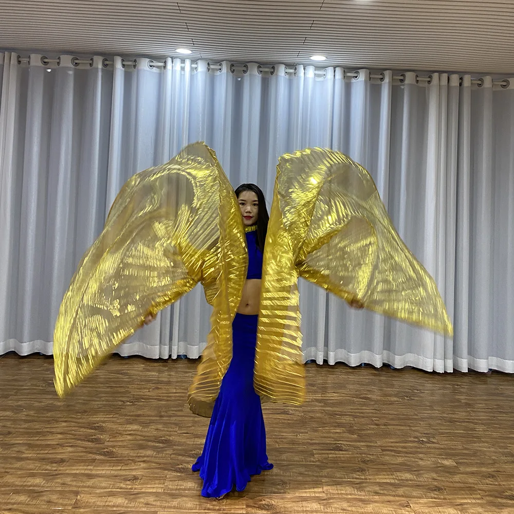 Nuove ali di iside d'oro per danza del ventre ali egiziane accessori di danza del ventre Festival di carnevale abbigliamento donna Prop