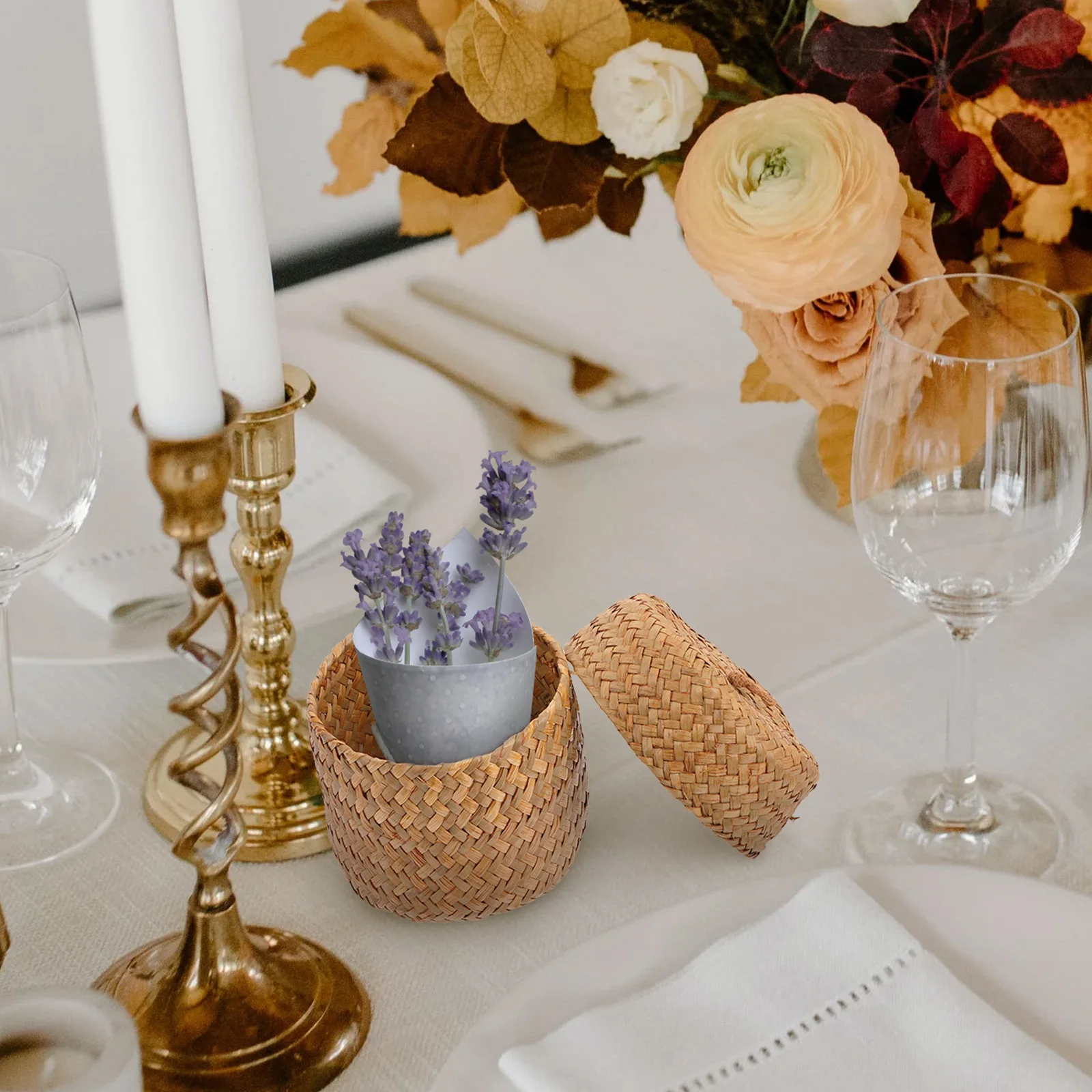 

Handmade Woven Flower Basket Eco Friendly Storage Container for Gifts and Home Organization Multipurpose Decorative Sundries Box