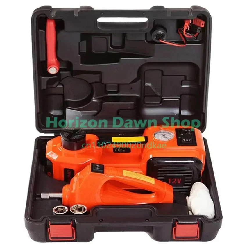 5Ton 4-in-1 Electric Hydraulic Jack 12V Car Jack with Air Pump & LED Light