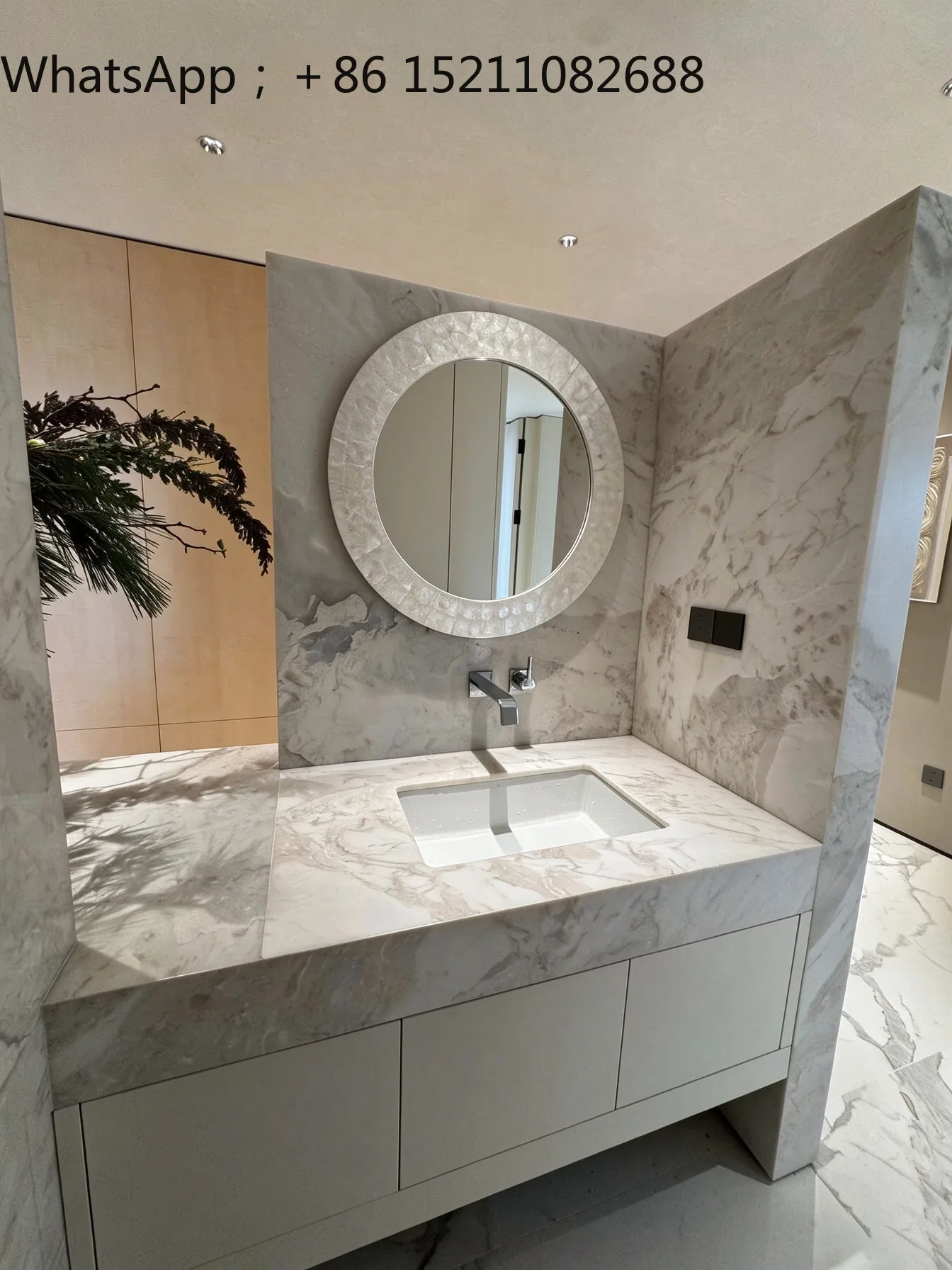 SCY light luxury mystery mirror shell natural iridescent color art mirror bathroom bathroom mirror