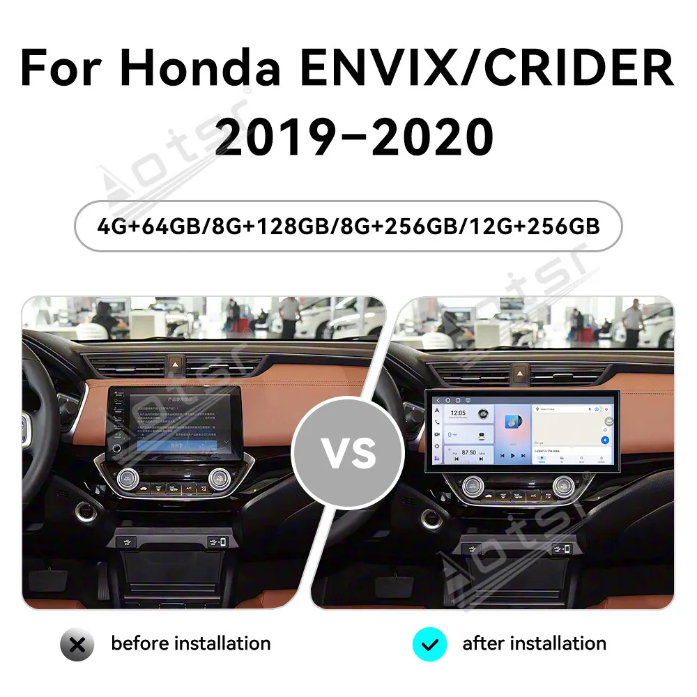 

Автомобильный радиоприемник с сенсорным экраном Android 15 HD для Honda ENVIX CRIDER 2019-2020, автомобильный мультимедийный видеоплеер, GPS-навигация, блок Carplay