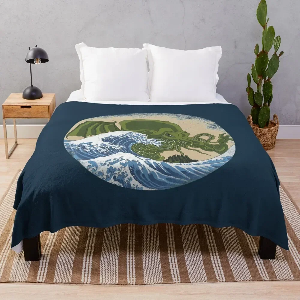 

Hokusai Cthulhu Throw Blanket Air Conditioner Soft Blanket for Office Home