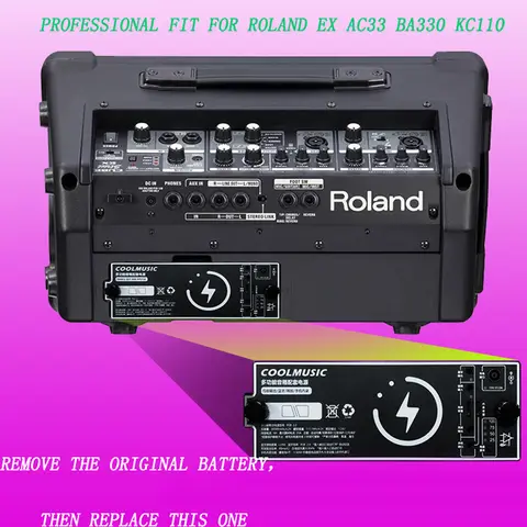 리튬 백업 배터리 보조 배터리 PRO 기타 앰프 스피커용, Roland Cube Street EX AC33 BA330 KC110 충전식 30000MAH