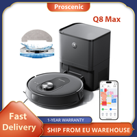 Proscenic Q8 Max Robot Vacuum and Mop Combo with Self-emptying Station, Max 4200Pa Suction, 200min Runtime, 3 Cleaning Modes