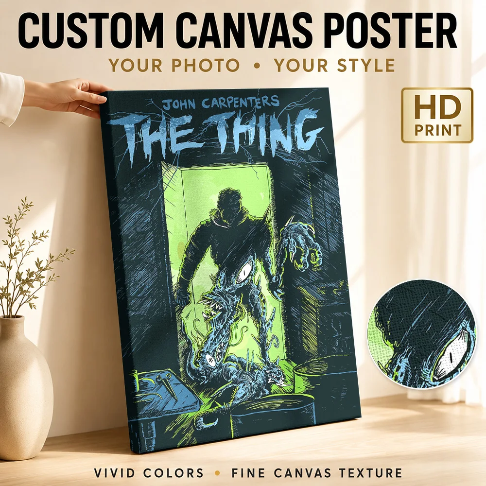 The Thing Movie  Art Canvas Print Poster Customized Photo Vintage Movie Wall Paintings Decoration for Living Room Home Theater