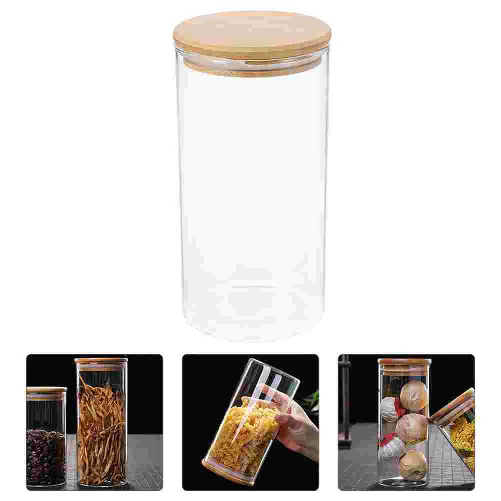 2 Pcs Glass Jar Empty Storage Containers Boxes Jars for Coffee Tableware