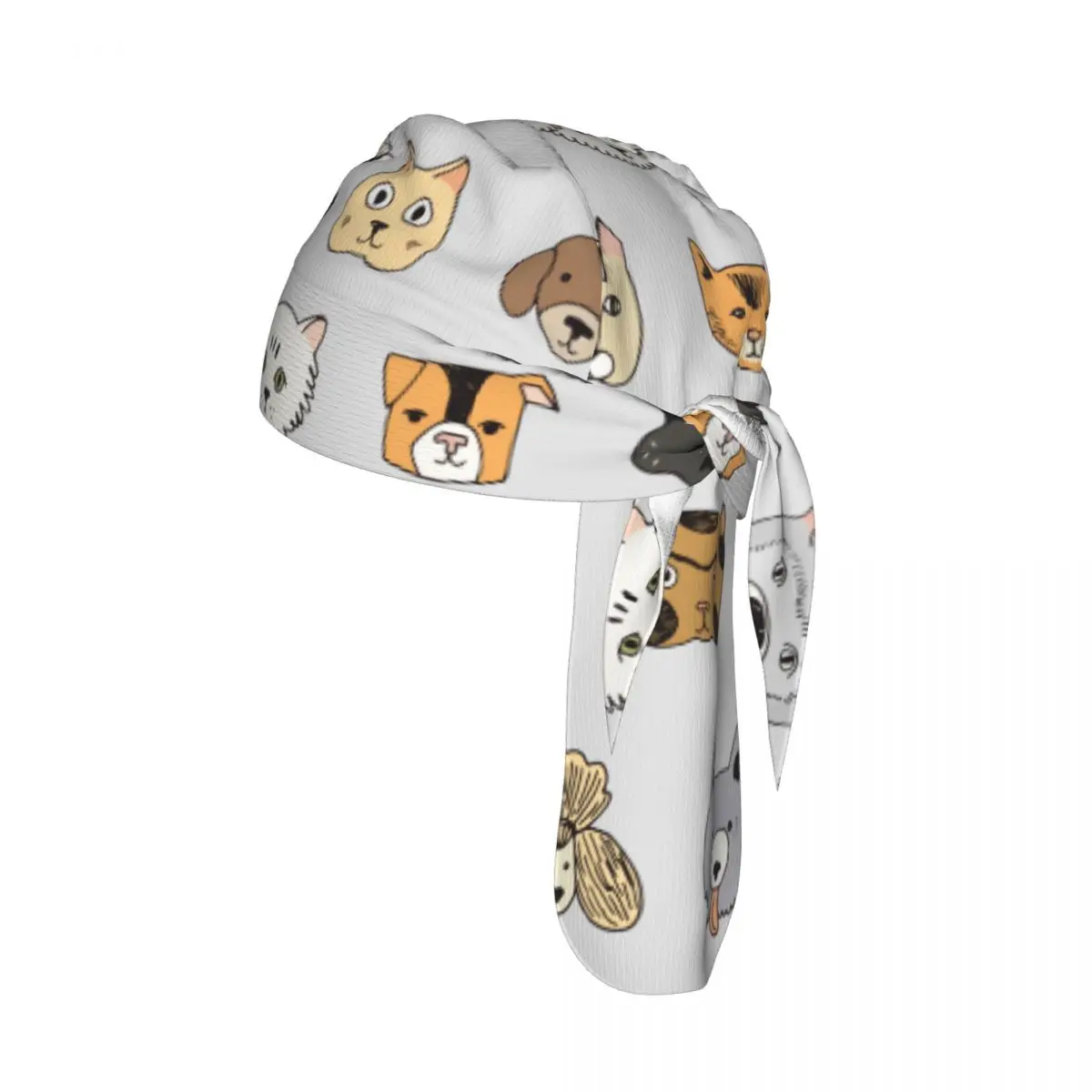 

Quick-drying Bandana Sun Protection Headscarf Cats And Dogs Animal Pattern Sport Running Cycling Cap