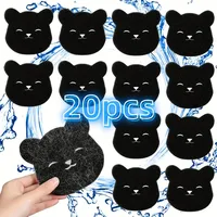 20/2pcs Bear Shape Laundry Ball Pet Hair Remover Reusable Clothes Sofa Cat Dog Hair Cleaning Sponge Washing Machine Lint Catcher