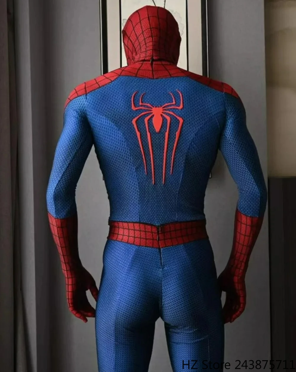 Half Screen Printed The Amazing Spider-man 2 Jumpsuit with Mask 1