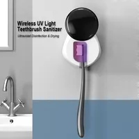 Smart UV Disinfection Toothbrush Sterilizer Case 600mAh USB Charging Portable Wireless Mini Tooth Brush Drying Sanitizer Holder