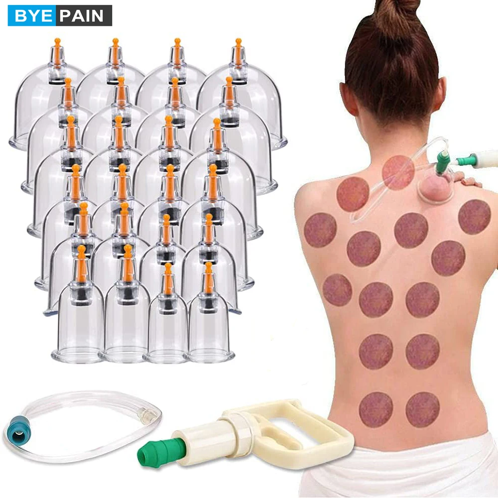 

Cupping Therapy Sets,Hijama Cupping Vacuum Suction 24 Cups Sets for Cellulite Cupping Massage Back Pain Relief,Chinese Cupping