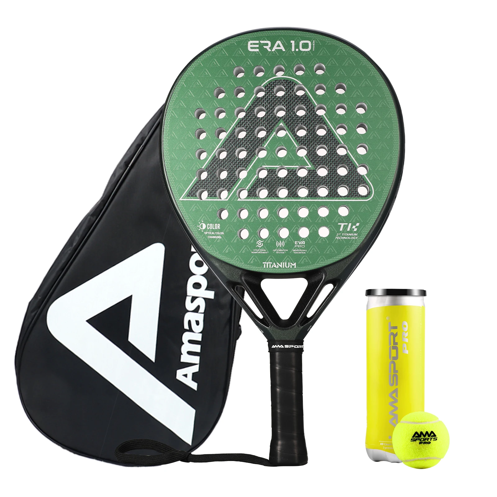 

AMASPORT The Round Shape Design Padel Tennis Racquets Suitable For Beginner To Advanced Players With Padel Racket Protector