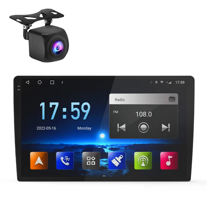 HD Vision Android Car Stereo WIFI Tela de vídeo de 10,36 polegadas 4G 2K GPS Navegação Rádio para carro Reprodutor de DVD