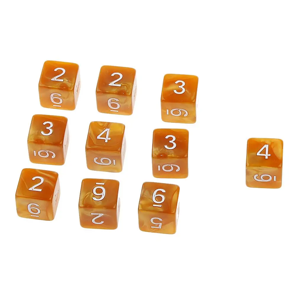 Pacote de 10pcs D& Playing Games Multi-face D6 D10 D12 D20 Dices