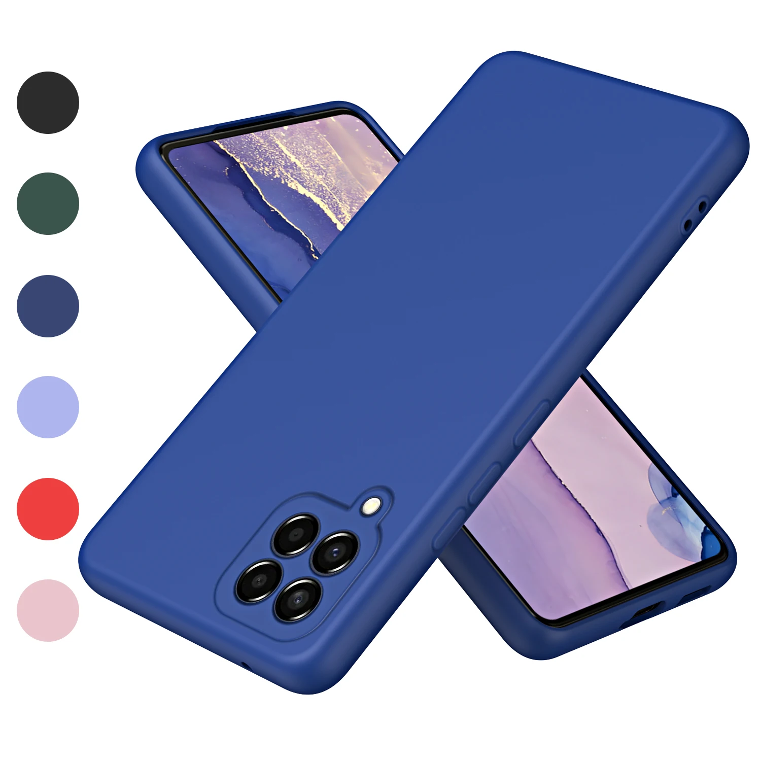 Luxus Original Telefon Fall für Samsung A12 M12 F12 Flüssigkeit Silikon Fundas Für Galaxy A12 4G 5G Kamera Schutzhülle fall – Detail 11
