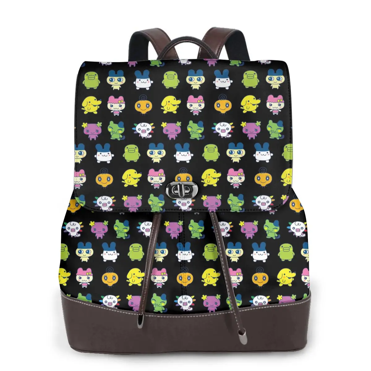 Tamagotchi Set Large Bookbag School Student Bags Hiking Travel Daypack for Women Fashion Derma Backpack