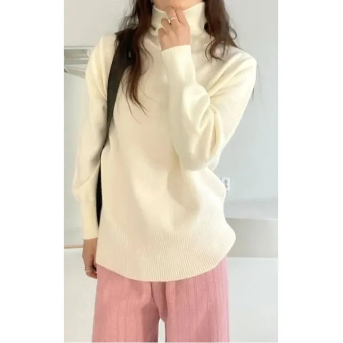 الخريف الشتاء عالية Ne Thiened الدافئة فضفاضة محبوك سترة ort Sle التخسيس كسول Sle ألياف البوليستر 00%