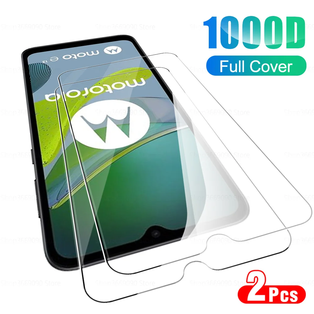 2PCS HD Tempered Glass Case For Motorola Moto E13 Screen Protector MotorolaE13 Moto E 13 13E MotoE13 Phone Protective Film Cover