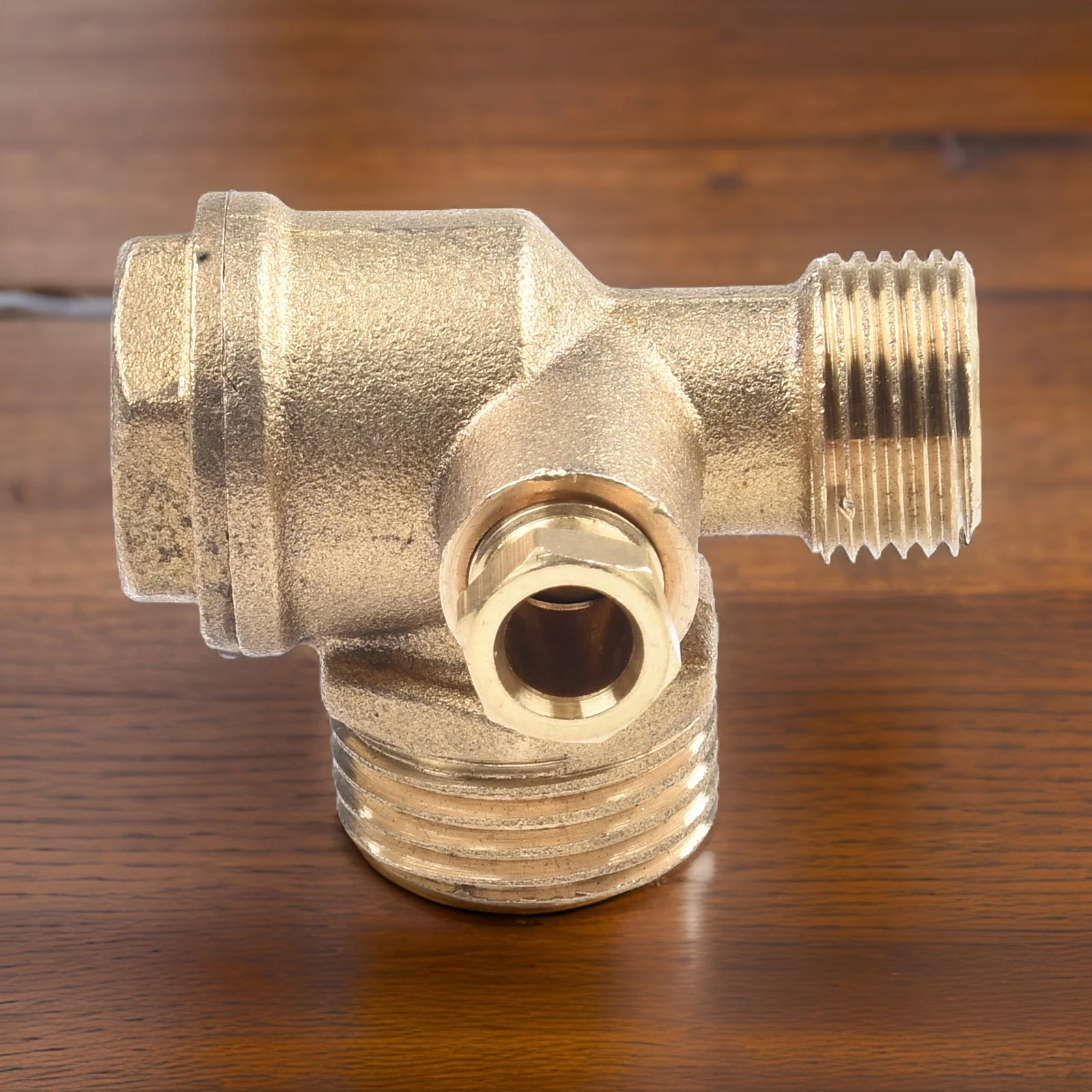 Compressor Check Valve for G12 Air Compressor, Brass Construction, Convenient Threaded Connectors, High Performance