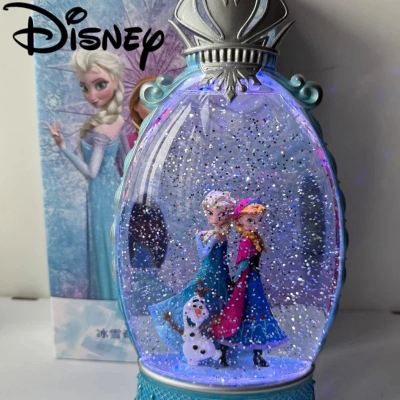

Музыкальный снежный шар Disney с Эльзой и Анной, с блестками, светодиодной подсветкой и фигуркой, декор для девочек, подарок на день рождения или праздник