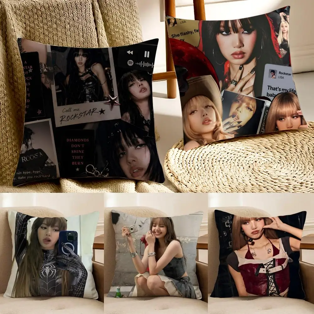 L-Lisa stunning  Cushion Cover Pillowcase Anti-dustmite living Room Sofa Decor Cushion Room