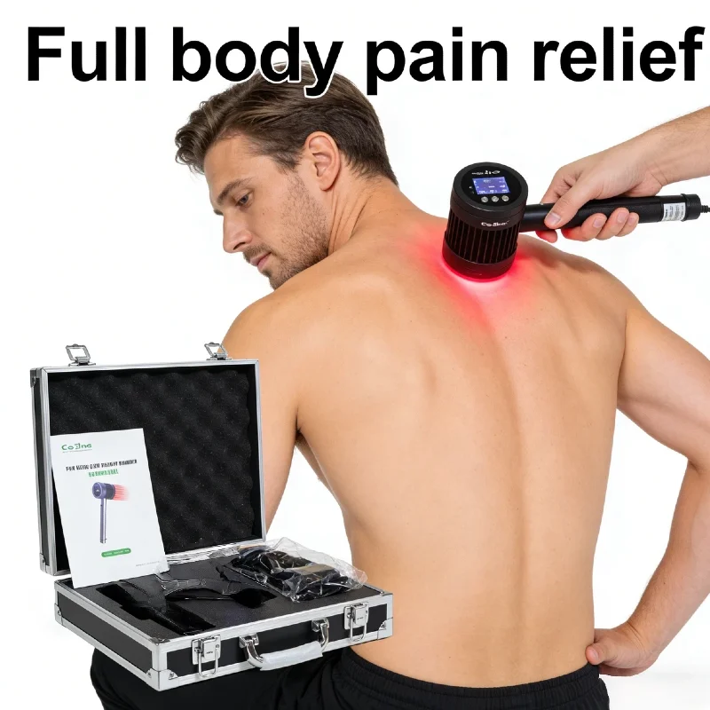 

5W 1295MW Cold Red Light Laser Therapy Machine, Deep Tissue Home Device for Back Pain Wound Healing Leg Bruising Sports Injury