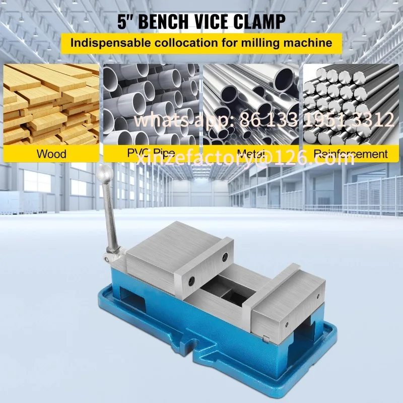 

Customizable Machines Bench Clamp Vise High Precision, CNC Lockdown Vise Drilling 125mm W SucceBuy 5" Super-Lock Vise For NC/CNC