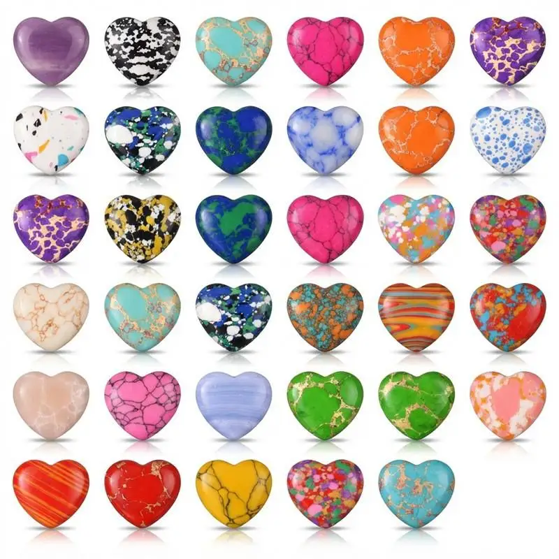 Healing Heart Shaped Amethyst Crystals 10PCS 20MM Natural Irregular Stones for Witchcraft Altar Decor