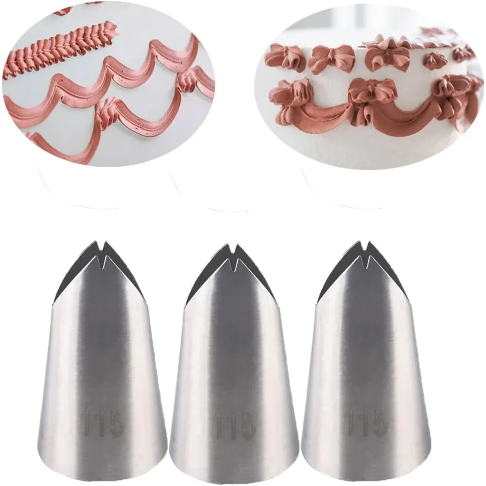 

115 Large Leaf Piping Tip - Create Stunning Leaf Decorations,3 Pcs