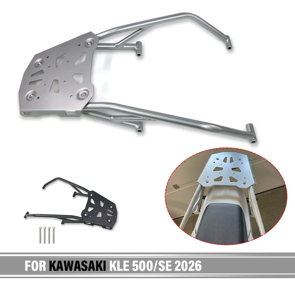 For Kawasaki KLE 500 2026 KLE500SE Motorcycle Rear Luggage Rack Accessories Tail Cargo Carrier Rear Frame Top Case Mount Bracket