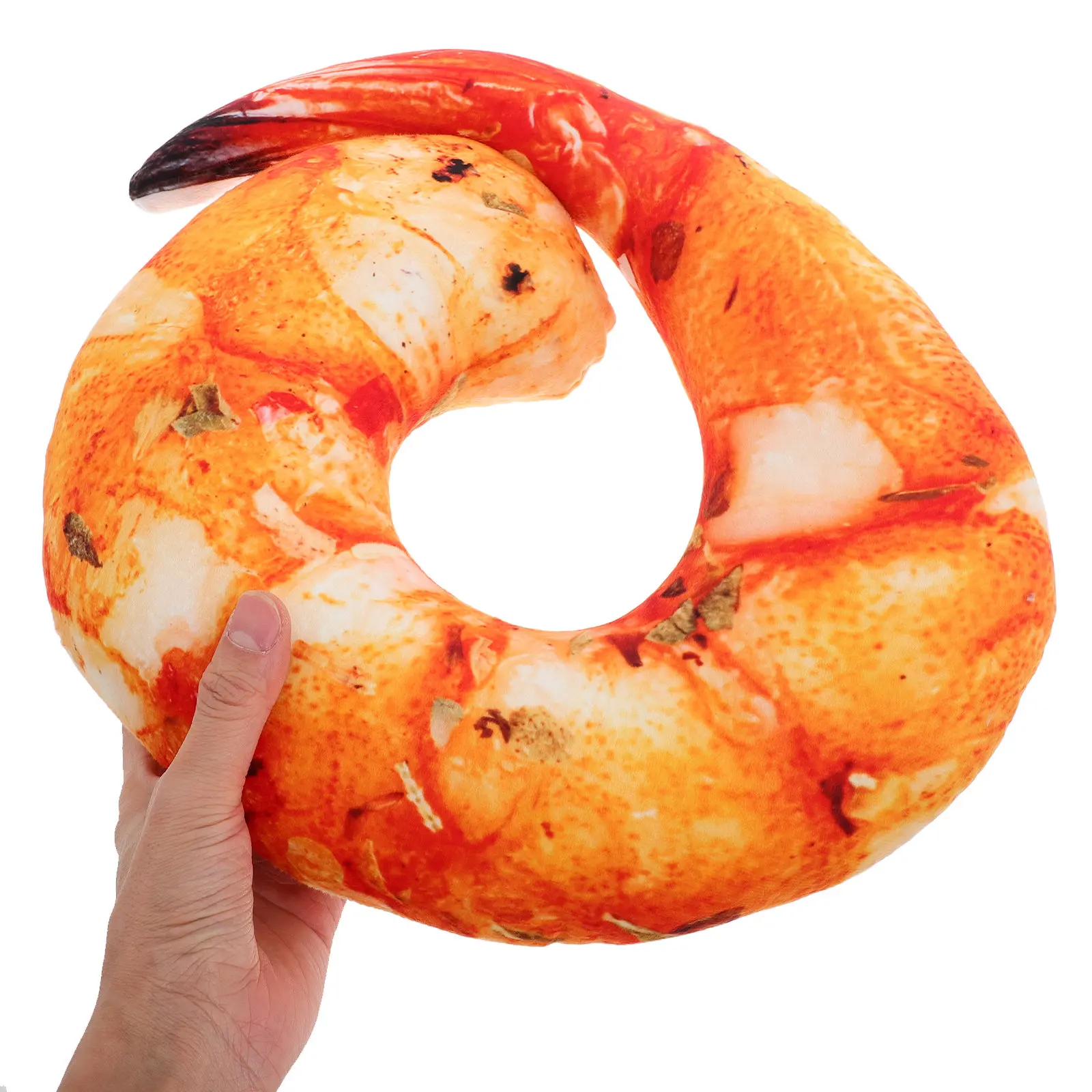 

Подушка в форме приготовленной креветки, U-образная подушка для поддержки шеи, реалистичная подушка-креветка, забавная кухонная декоративная подушка, украшение для дома