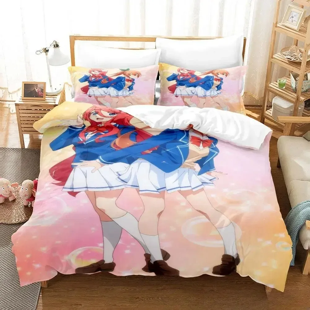 

2024 The Fruit of Evolution Bedding Set Cartoon Anime three-piece set Adult Kid Bedroom Duvetcover Sets 3D Print Kawaii Girls