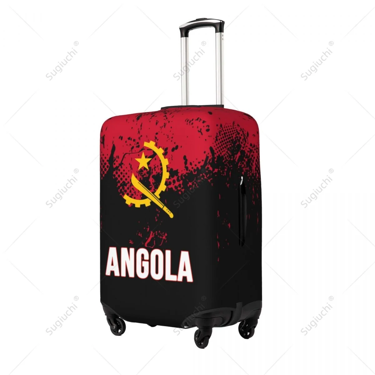 أنغولا العلم غطاء الأمتعة حقيبة مرونة الغبار حالة إكسسوارات السفر المطبوعة الأمتعة حالة واقية