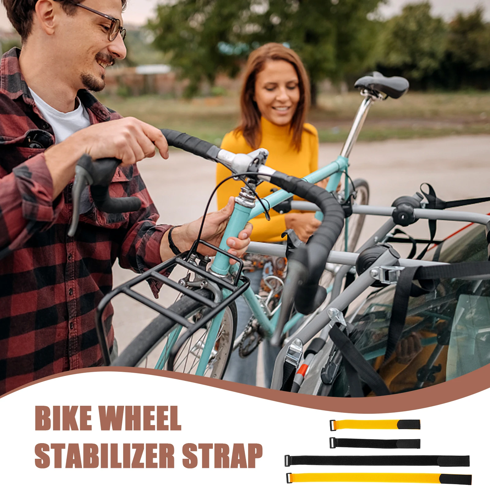 

15Pcs Bike Wheel Straps Sturdy Adjustable Cinch Straps for Carrier Rack Mounting Fixing Bicycle Accessories Stability