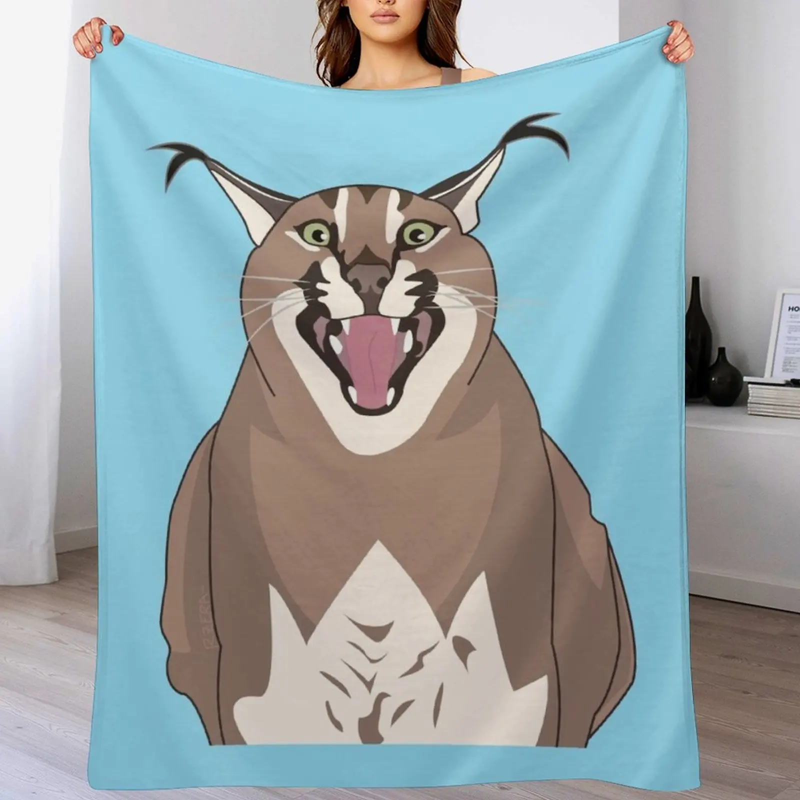 

Big Floppa Gosha Karr AAA Throw Blanket Durable Warm Blanket for Daily Home Use