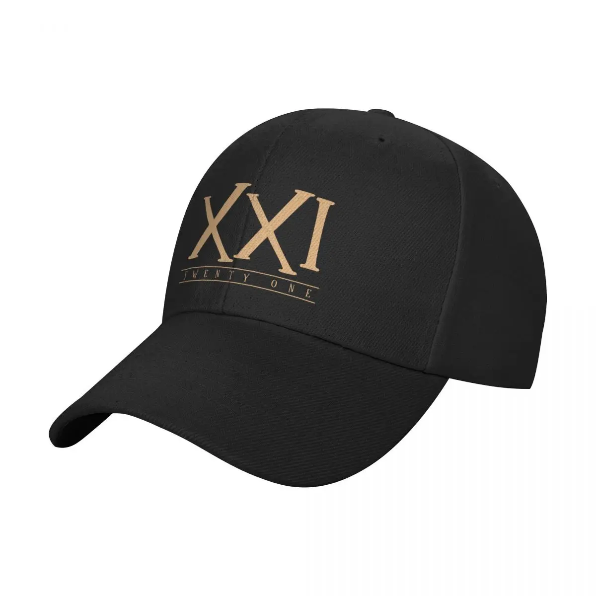 

XXI (Twenty One) Gold Roman Numerals Baseball Cap Hat Man Luxury Rugby golf hat genuine Women Caps Men's